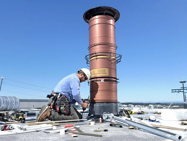 Installed chimney liner by Gahanna Chimney Sweep in Gahanna, OH