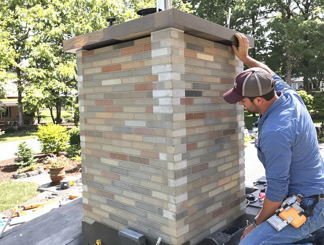 Gahanna Chimney Sweep completing a modern chimney remodel in Gahanna, OH