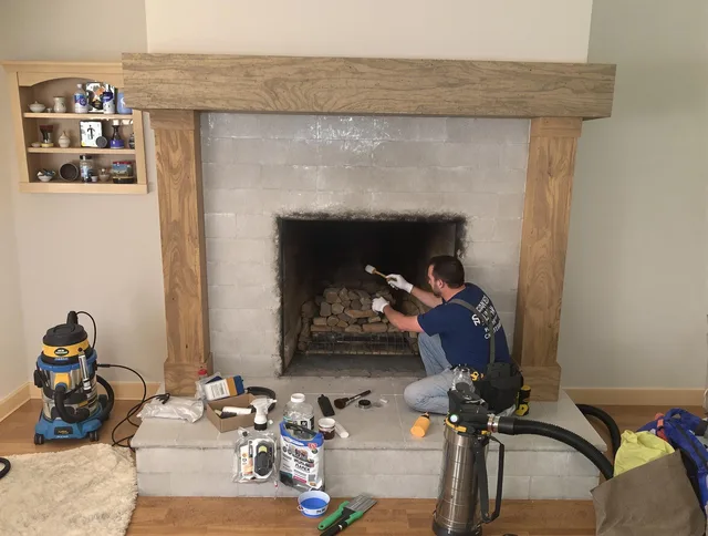 Detailed creosote removal process by Gahanna Chimney Sweep in Gahanna, OH