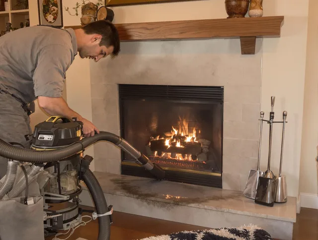 Routine fireplace upkeep by Gahanna Chimney Sweep in Gahanna, OH