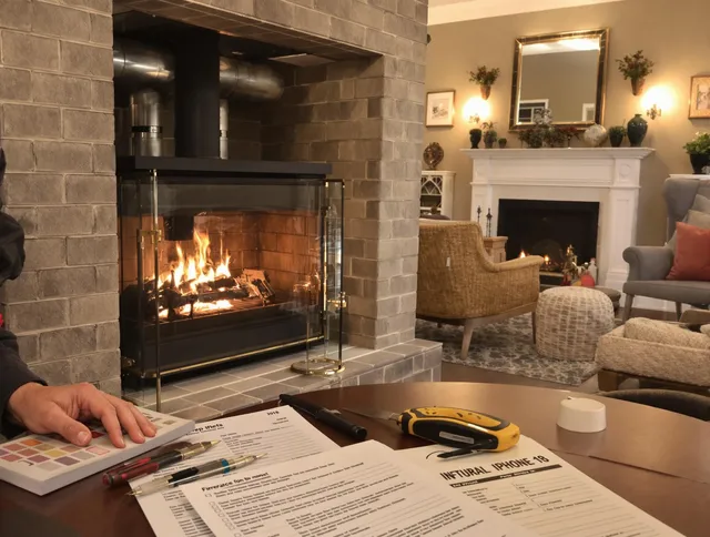 Gahanna Chimney Sweep verifying fireplace safety measures in Gahanna, OH